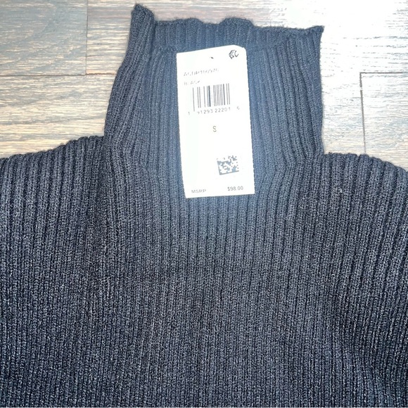 ASTR the Label Black Long Sleeve Ribbed Turtleneck Midi Sweater Dress Small NWT - Picture 5 of 9